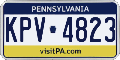 PA license plate KPV4823