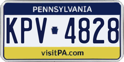 PA license plate KPV4828