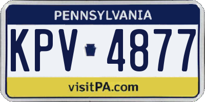 PA license plate KPV4877