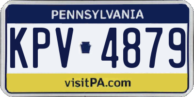 PA license plate KPV4879