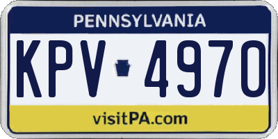 PA license plate KPV4970