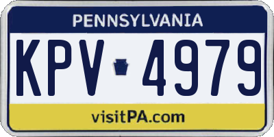 PA license plate KPV4979