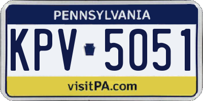 PA license plate KPV5051