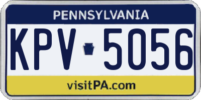 PA license plate KPV5056