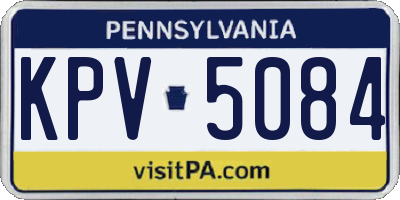 PA license plate KPV5084