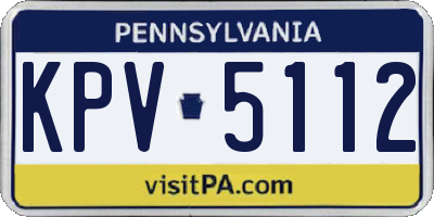 PA license plate KPV5112