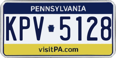 PA license plate KPV5128