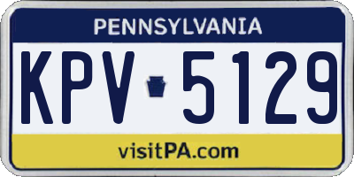 PA license plate KPV5129