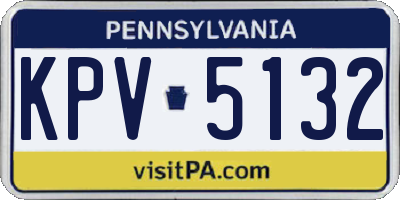 PA license plate KPV5132