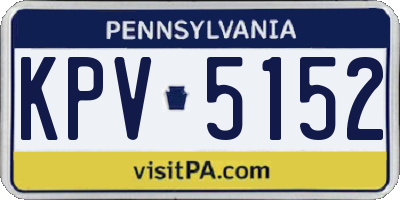 PA license plate KPV5152