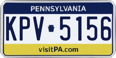 PA license plate KPV5156
