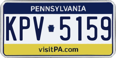 PA license plate KPV5159