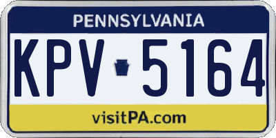 PA license plate KPV5164