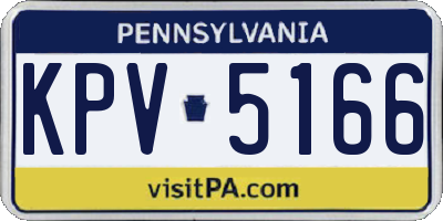 PA license plate KPV5166