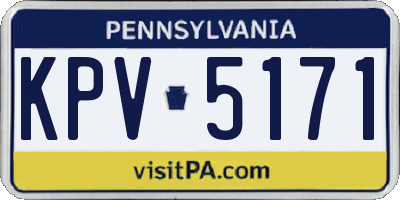 PA license plate KPV5171