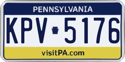 PA license plate KPV5176