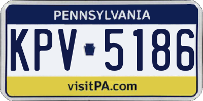 PA license plate KPV5186