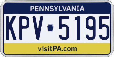 PA license plate KPV5195