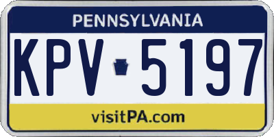 PA license plate KPV5197