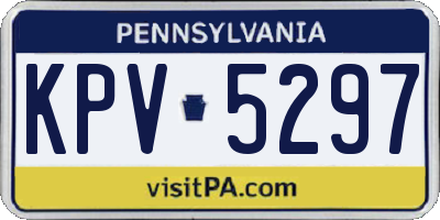 PA license plate KPV5297