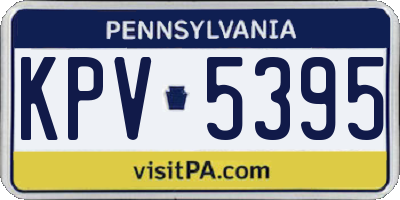 PA license plate KPV5395