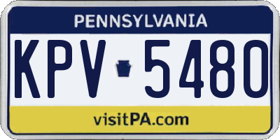 PA license plate KPV5480