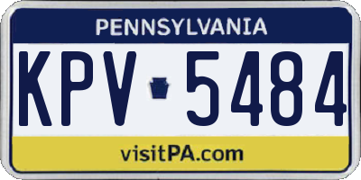 PA license plate KPV5484