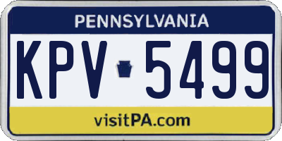 PA license plate KPV5499