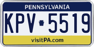 PA license plate KPV5519