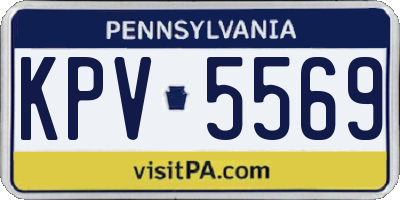 PA license plate KPV5569