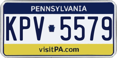 PA license plate KPV5579