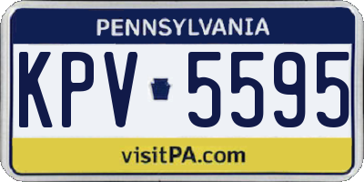 PA license plate KPV5595