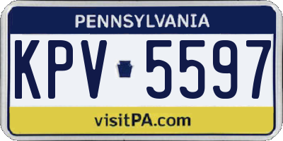 PA license plate KPV5597