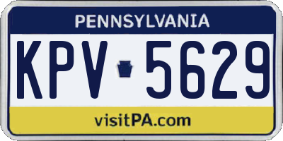 PA license plate KPV5629