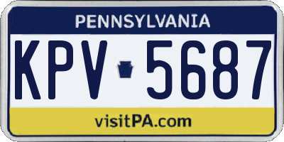 PA license plate KPV5687