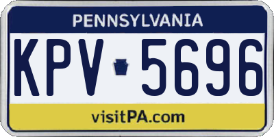 PA license plate KPV5696
