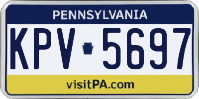 PA license plate KPV5697