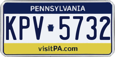 PA license plate KPV5732