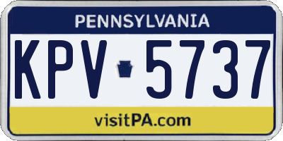 PA license plate KPV5737