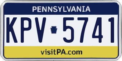 PA license plate KPV5741