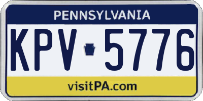 PA license plate KPV5776