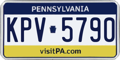 PA license plate KPV5790