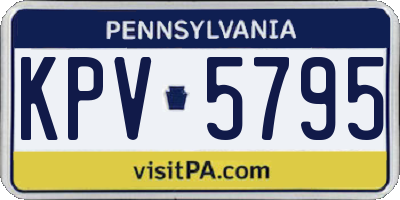 PA license plate KPV5795