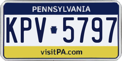 PA license plate KPV5797