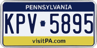 PA license plate KPV5895