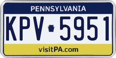 PA license plate KPV5951