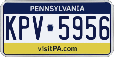 PA license plate KPV5956