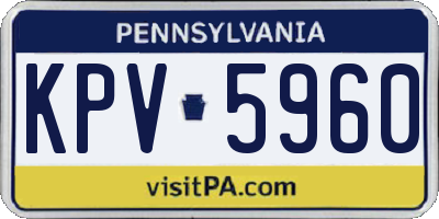 PA license plate KPV5960