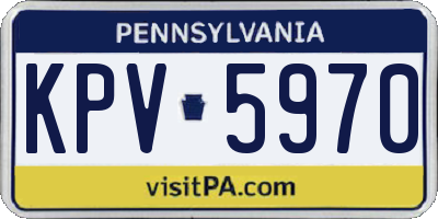 PA license plate KPV5970