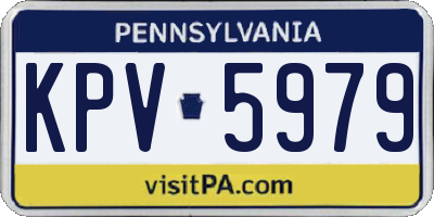 PA license plate KPV5979